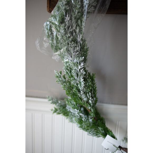 Anthropologie Faux Snowy Pine Garland, 72" NEW - Picture 3 of 3